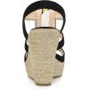 imageAllegra K Womens Wedges Zipper Sandals Platform Wedges Heels SandalsBlack