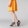 imageAllegra K Womens Wedges Zipper Sandals Platform Wedges Heels SandalsBlack