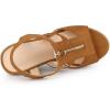 imageAllegra K Womens Wedges Zipper Sandals Platform Wedges Heels SandalsBrown