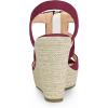 imageAllegra K Womens Wedges Zipper Sandals Platform Wedges Heels SandalsBurgundy