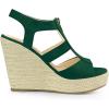 imageAllegra K Womens Wedges Zipper Sandals Platform Wedges Heels SandalsEmerald Green