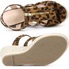 imageAllegra K Womens Wedges Zipper Sandals Platform Wedges Heels SandalsLeopard