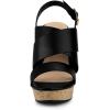 imageAllegra K Womens Wood Wedges Platform Wedge SandalsBlack