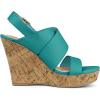 imageAllegra K Womens Wood Wedges Platform Wedge SandalsLake Green