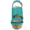 imageAllegra K Womens Wood Wedges Platform Wedge SandalsLake Green