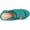 imageAllegra K Womens Wood Wedges Platform Wedge SandalsLake Green