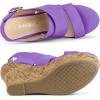 imageAllegra K Womens Wood Wedges Platform Wedge SandalsPurple