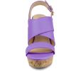 imageAllegra K Womens Wood Wedges Platform Wedge SandalsPurple