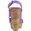 imageAllegra K Womens Wood Wedges Platform Wedge SandalsPurple