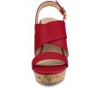 imageAllegra K Womens Wood Wedges Platform Wedge SandalsRed