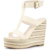imageAllegra K Womens Espadrille Strappy Platform Wedges SandalsBeige
