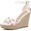 imageAllegra K Womens Lace Platform Espadrilles Wedge Heels SandalsPurple Flower