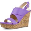 imageAllegra K Womens Wood Wedges Platform Wedge SandalsPurple