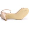imageAllegra K Womens Ankle Strap Kitten Heeled Open Toe Stiletto Heels SandalsBeige