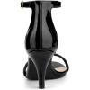 imageAllegra K Womens Ankle Strap Kitten Heeled Open Toe Stiletto Heels SandalsBlack