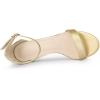 imageAllegra K Womens Ankle Strap Kitten Heeled Open Toe Stiletto Heels SandalsGold