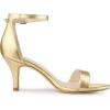 imageAllegra K Womens Ankle Strap Kitten Heeled Open Toe Stiletto Heels SandalsGold
