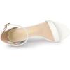 imageAllegra K Womens Ankle Strap Kitten Heeled Open Toe Stiletto Heels SandalsWhite