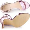 imageAllegra K Womens Butterfly Heels Metallic Stiletto Heel SandalsPink