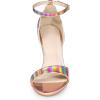imageAllegra K Womens Butterfly Heels Metallic Stiletto Heel SandalsRose Gold