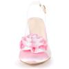 imageAllegra K Womens Clear Flower Stiletto Heel Sandals Pointed Toe Slingback PumpsBling Pink