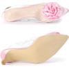 imageAllegra K Womens Clear Flower Stiletto Heel Sandals Pointed Toe Slingback PumpsBling Pink