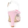 imageAllegra K Womens Clear Flower Stiletto Heel Sandals Pointed Toe Slingback PumpsBling Pink