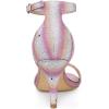 imageAllegra K Womens Glitter Ankle Strap Stiletto Heel SandalsYellow