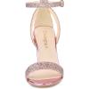 imageAllegra K Womens Glitter Ankle Strap Stiletto High Heel SandalsPink Gold