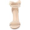imageAllegra K Womens Heel with Bow Back Open Toe Stilettos Heels SandalsBeige