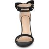 imageAllegra K Womens Heel with Bow Back Open Toe Stilettos Heels SandalsBlack
