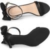 imageAllegra K Womens Heel with Bow Back Open Toe Stilettos Heels SandalsBlack