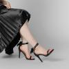 imageAllegra K Womens Heel with Bow Back Open Toe Stilettos Heels SandalsBlack