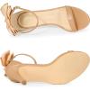 imageAllegra K Womens Heel with Bow Back Open Toe Stilettos Heels SandalsNude