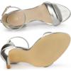 imageAllegra K Womens Open Toe Buckle Ankle Strap Stiletto High Heel SandalsSilver