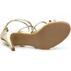 imageAllegra K Womens Open Toe Strappy Straps Stiletto Heel Gold Sandals 75 M US
