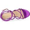 imageAllegra K Womens Open Toe Strappy Straps Stiletto Heel Purple Sandals 10 M US