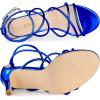 imageAllegra K Womens Open Toe Strappy Straps Stiletto Heel Royal Blue Sandals 75 M US