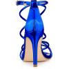 imageAllegra K Womens Open Toe Strappy Straps Stiletto Heel Royal Blue Sandals 75 M US