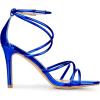 imageAllegra K Womens Open Toe Strappy Straps Stiletto Heel Royal Blue Sandals 75 M US