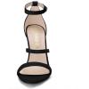 imageAllegra K Womens Open Toe Triple Straps Stiletto High Heel SandalsBlack