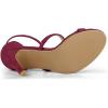 imageAllegra K Womens Open Toe Triple Straps Stiletto High Heel SandalsBurgundy