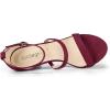 imageAllegra K Womens Open Toe Triple Straps Stiletto High Heel SandalsBurgundy