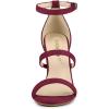 imageAllegra K Womens Open Toe Triple Straps Stiletto High Heel SandalsBurgundy