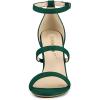 imageAllegra K Womens Open Toe Triple Straps Stiletto High Heel SandalsGreen