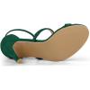 imageAllegra K Womens Open Toe Triple Straps Stiletto High Heel SandalsGreen