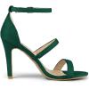 imageAllegra K Womens Open Toe Triple Straps Stiletto High Heel SandalsGreen