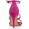 imageAllegra K Womens Open Toe Triple Straps Stiletto High Heel SandalsHot Pink