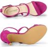 imageAllegra K Womens Open Toe Triple Straps Stiletto High Heel SandalsHot Pink