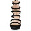 imageAllegra K Womens Platform Gladiator Strappy Indianapolis Stiletto Heel SandalsBlack